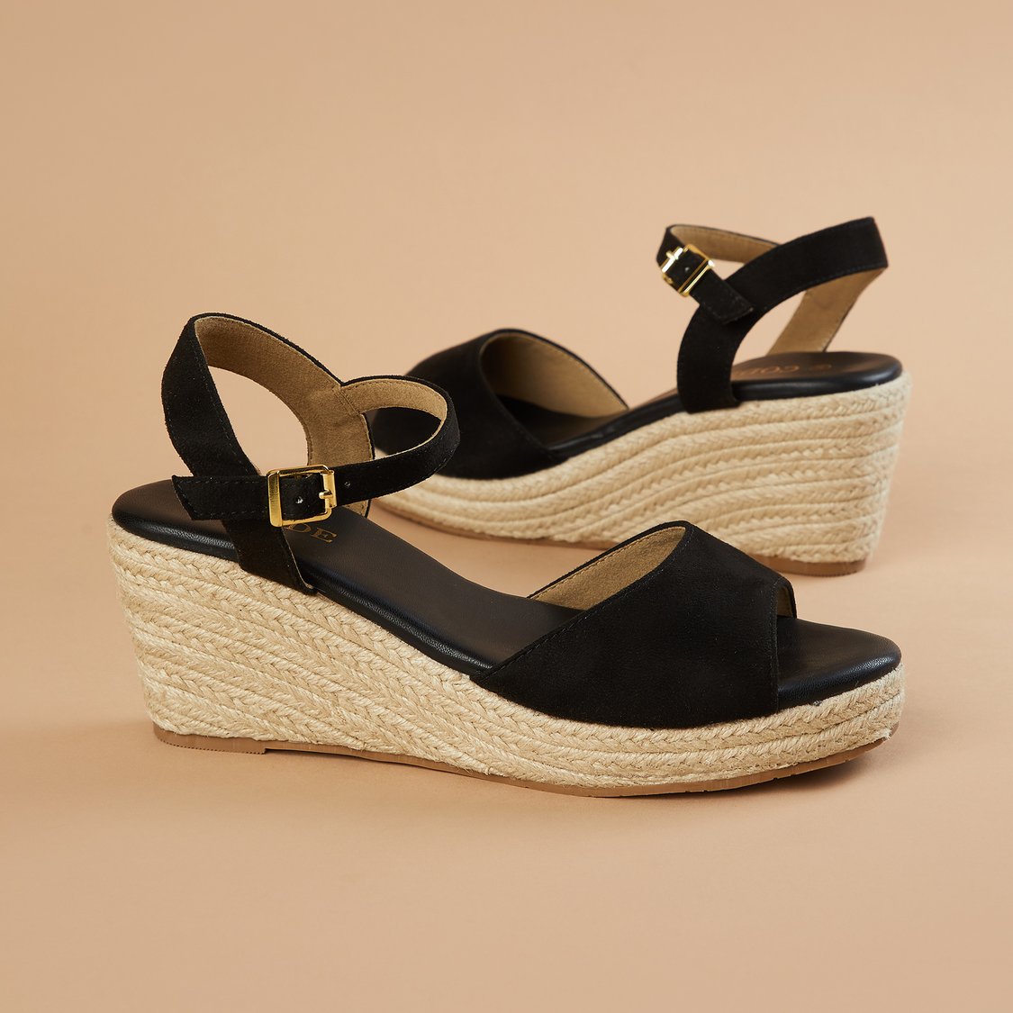 Buy CODE Ankle Strap Espadrille Wedges from CODE at just INR