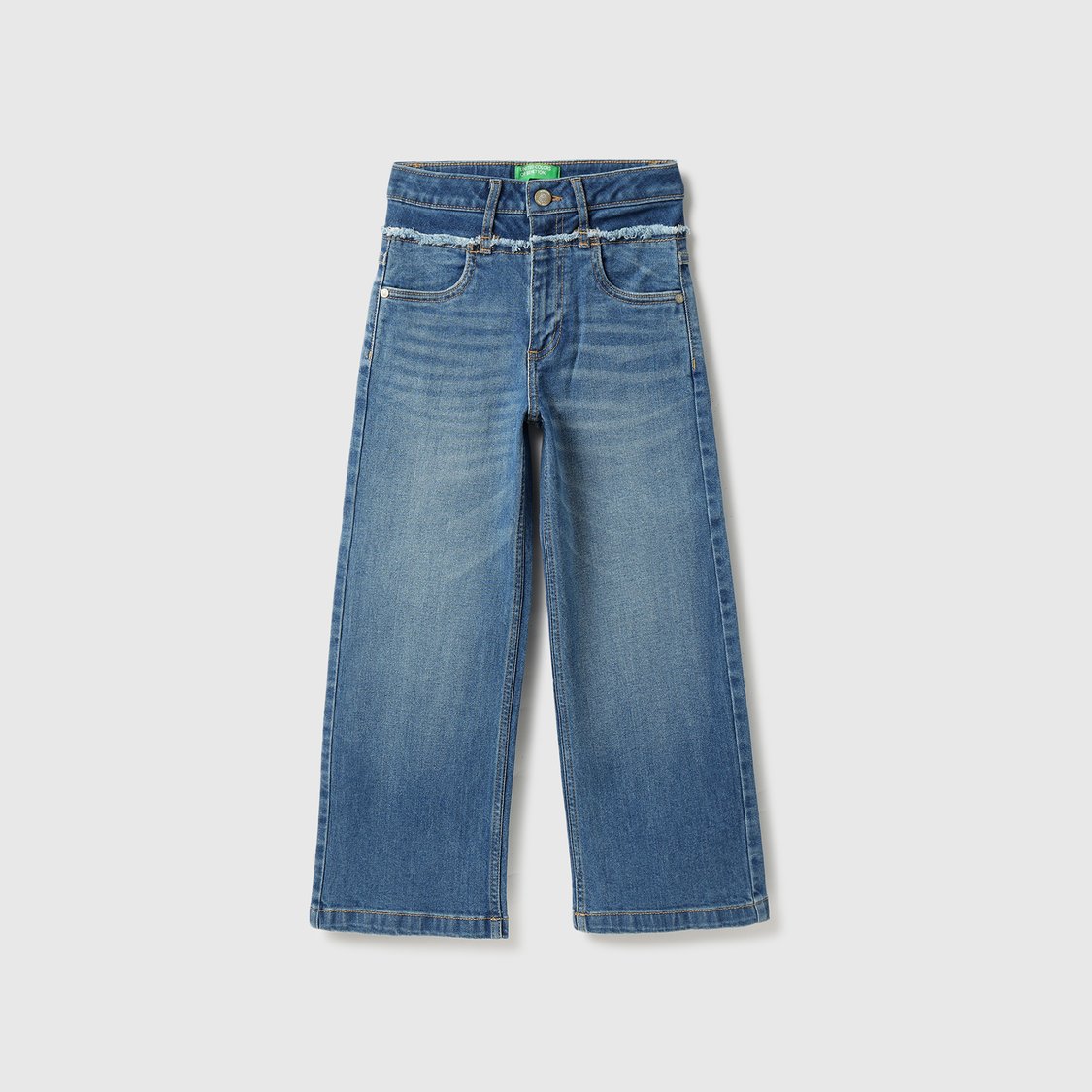 UNITED COLORS OF BENETTON Girls Washed Wide Leg Jeans
