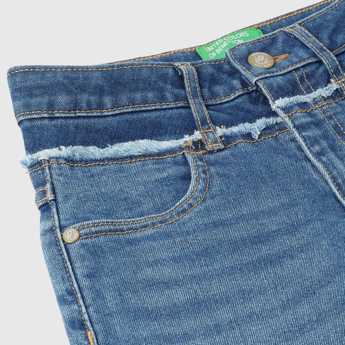 UNITED COLORS OF BENETTON Girls Washed Wide Leg Jeans