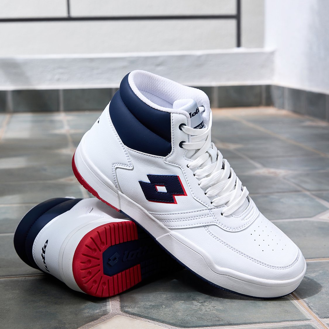 Buy LOTTO Hoop Star Citta High Top Sneakers from Lotto at just INR