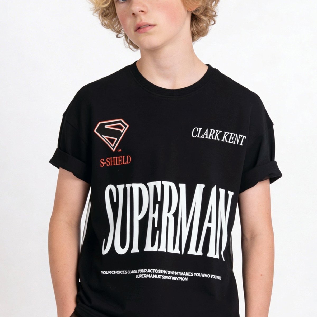  Superman コンプレッションTシャツ ブラック So Buy Boys Superman Print T-shirt Online at just Rs. 549.0