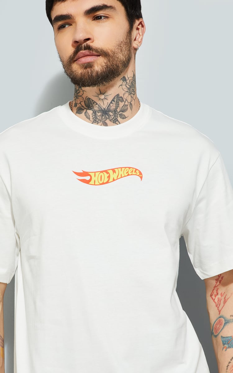 Buy URB_N Men Hot Wheels Print Oversized T-shirt Online at just Rs