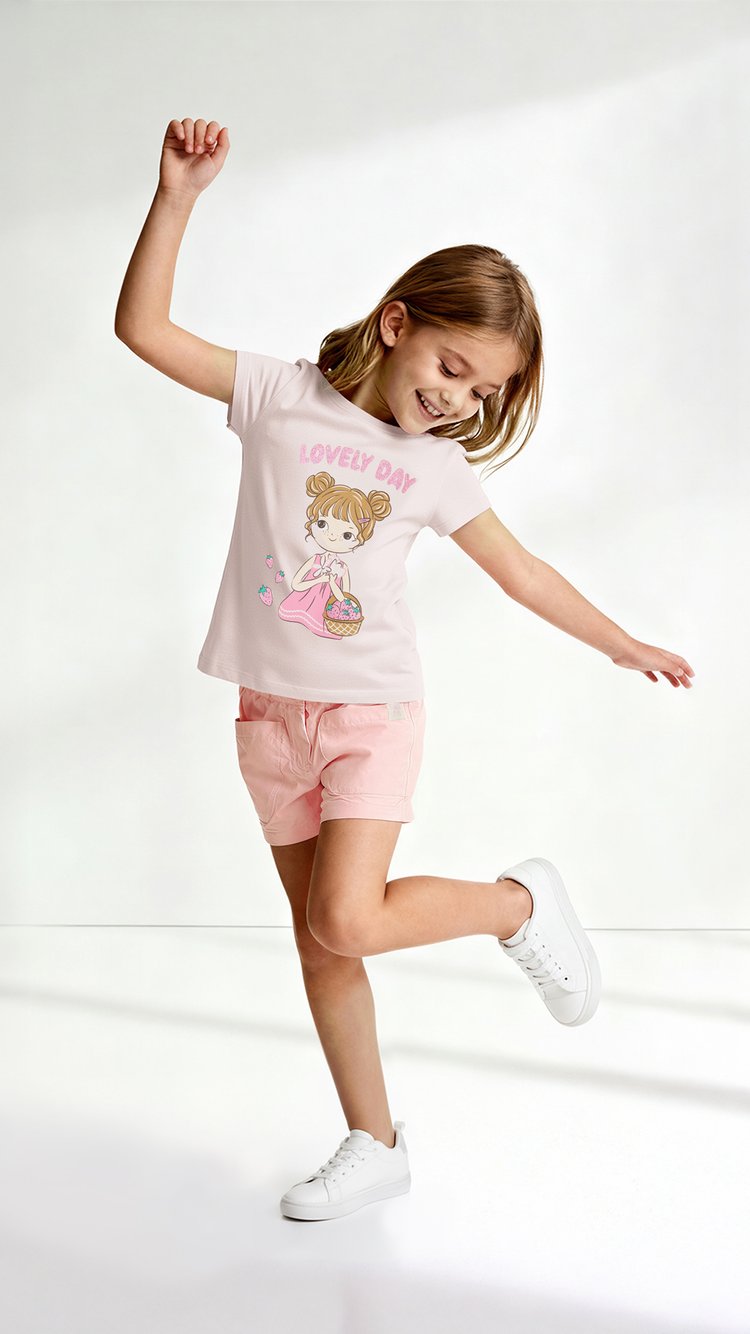 Buy Girls Printed T-shirt Online at just Rs. 169.0 - 1000016278104