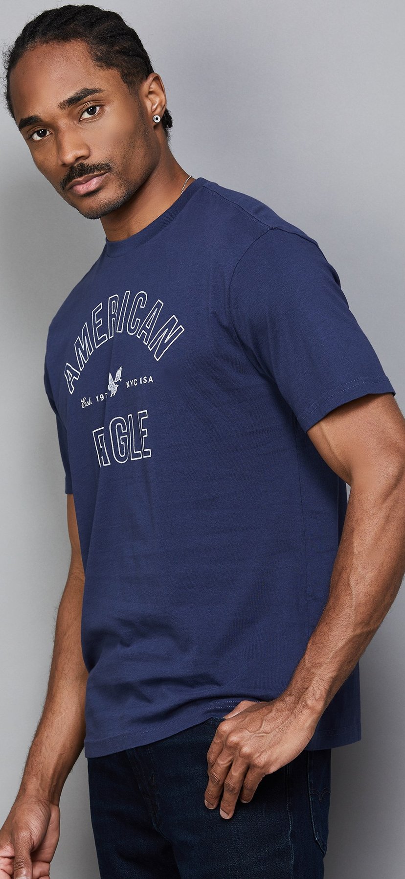 Buy AMERICAN EAGLE Brand Print T-shirt from American Eagle at just