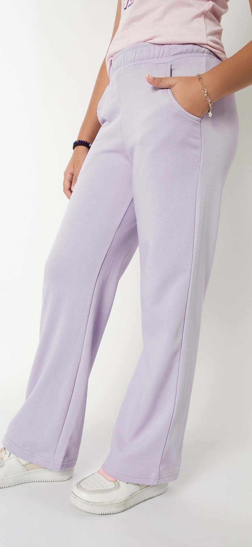 Buy Girls Solid Track Pants Online at just