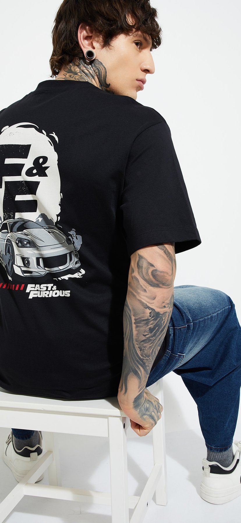 激レア 映画 FAST＆FURIOUS Tシャツ ブラック 1000015578367-Black-BLACK-
