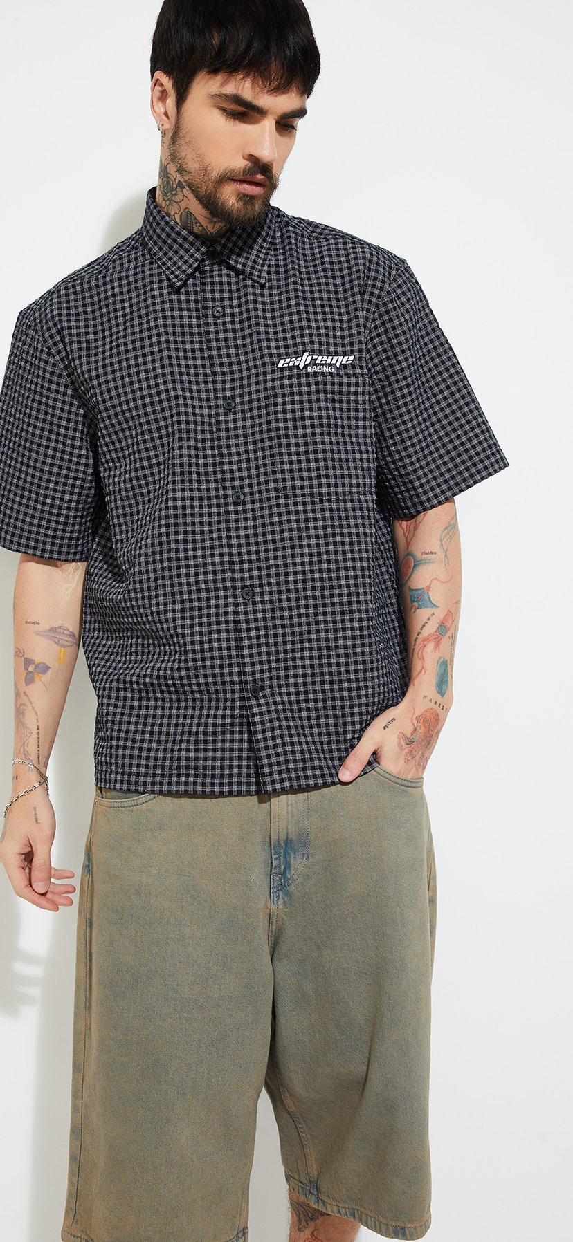 Buy URB_N Men Checked Regular Fit Shirt Online at just Rs. 999.0