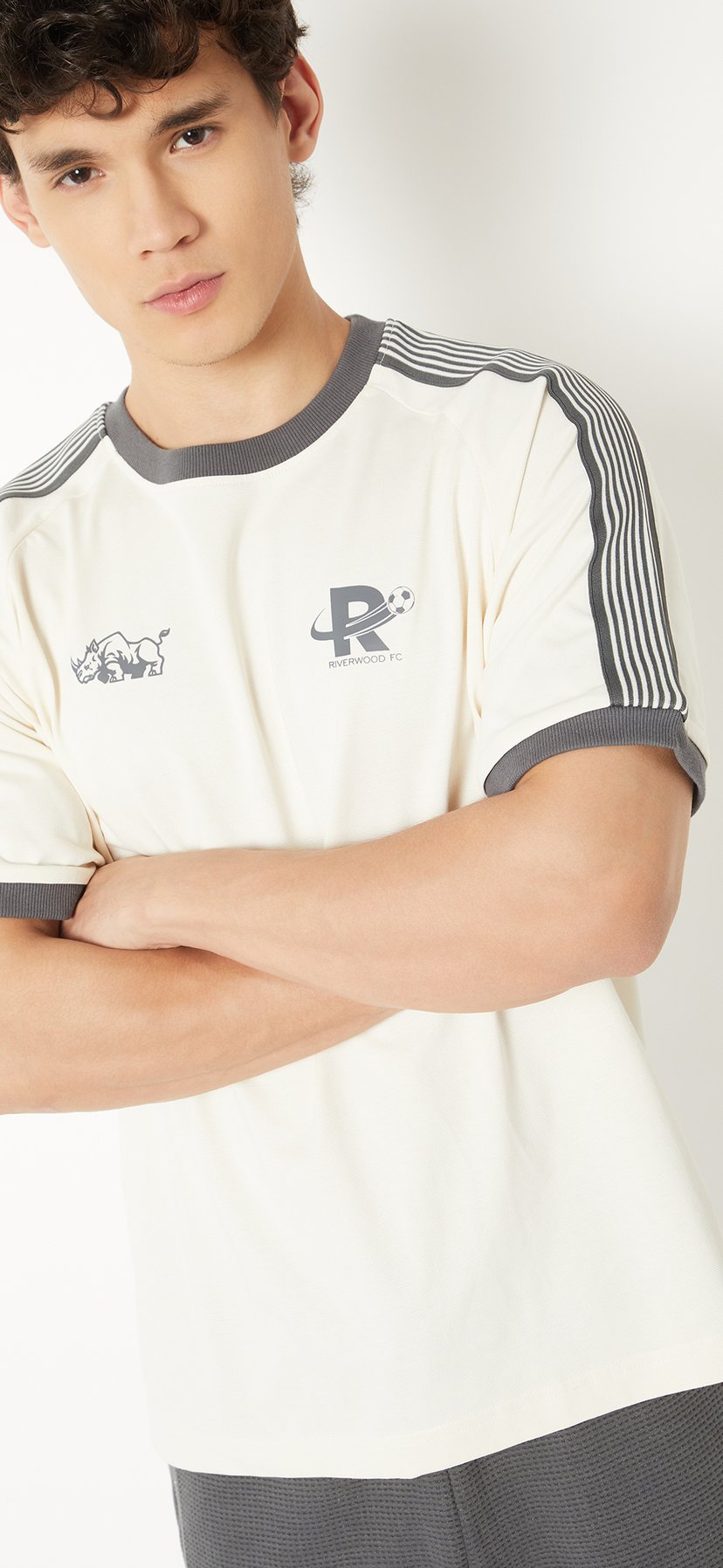 Buy Men Side Stripes Sports T-shirt Online at just Rs. 699.0