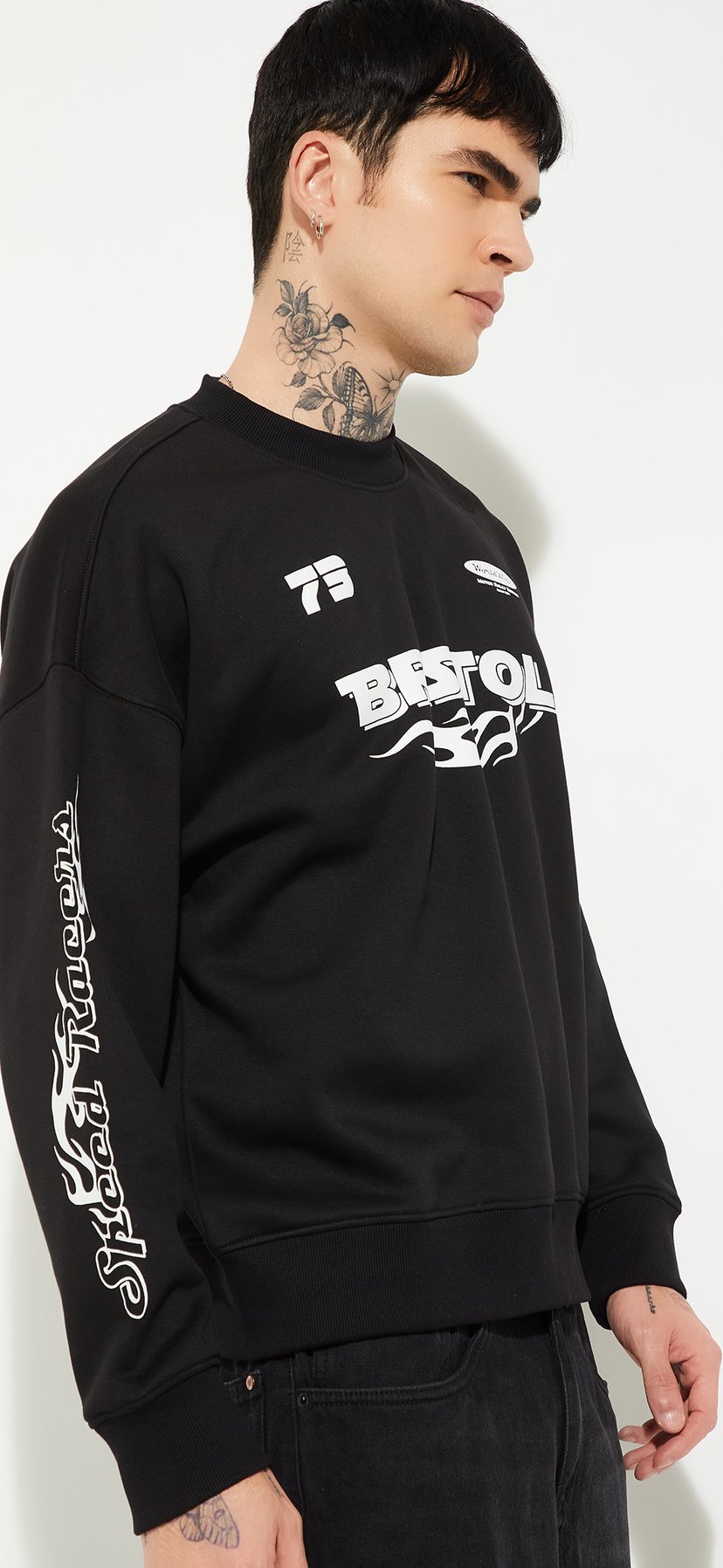 Buy URB_N Men Printed Oversized Sweatshirt Online at just Rs