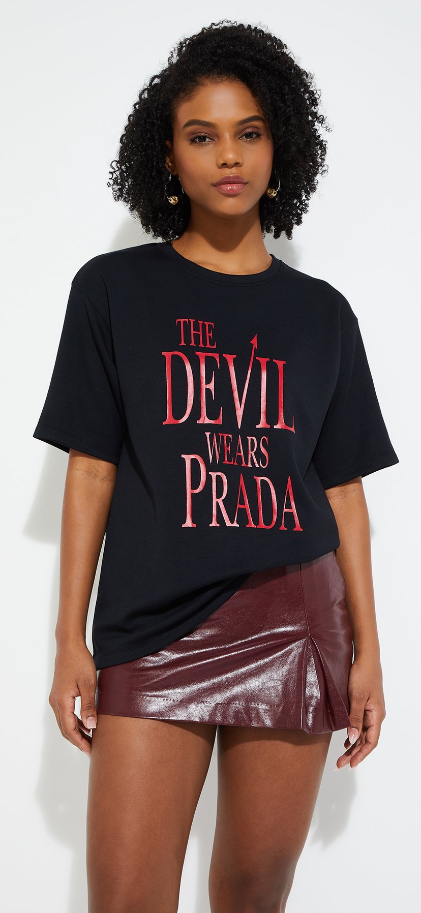Buy URB_N Women Oversized The Devil Wears Prada T-shirt Online at