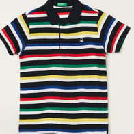 UNITED COLORS OF BENETTON Boys Striped Polo T-shirt