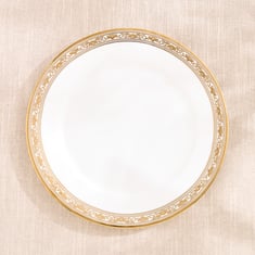 Midas Vellum Bone China Printed Dinner Plate - 27cm | White | Bone