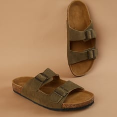 CODE Buckle Sandals | Green