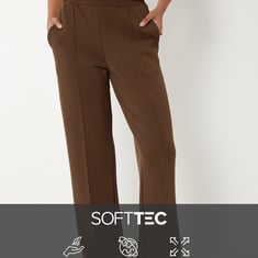 Women Pintuck Wide-Leg Track Pants | Solid