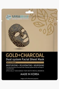 MIRABELLE KOREA Gold & Charcoal Dual System Facial Sheet Mask - 25ml