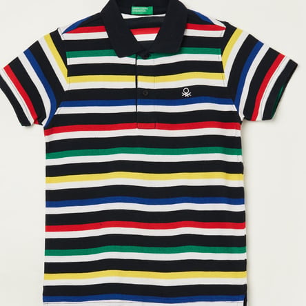 UNITED COLORS OF BENETTON Boys Striped Polo T-shirt