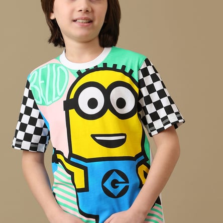KIDSVILLE Boys Minions Print T-shirt