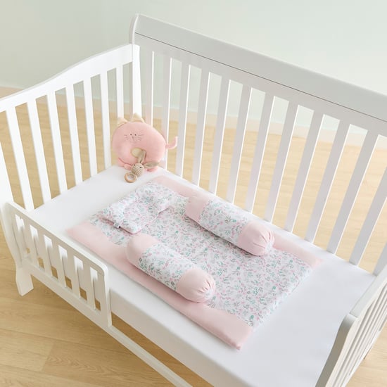 Juniors 4-Piece All-Over Floral Print Bolster Set
