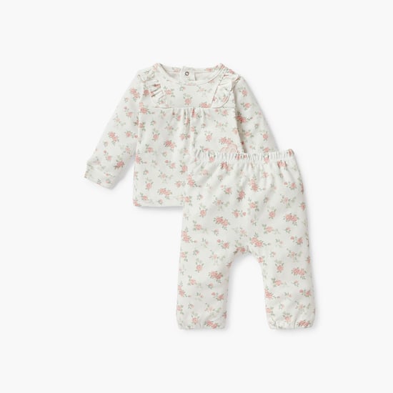 Giggles Floral Print T-shirt and Pyjama Set