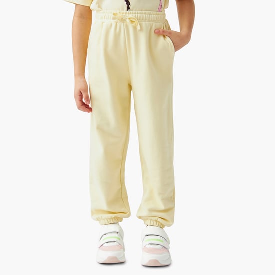 Juniors Solid Joggers with Elasticated Waistband and Pockets