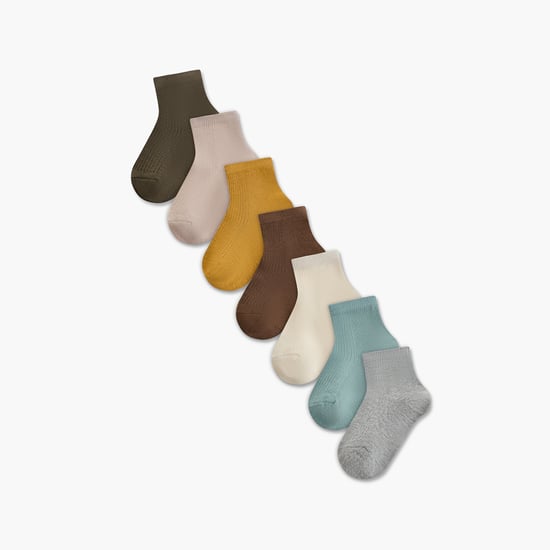 Juniors Assorted Socks Elasticated Hem - Set of 7