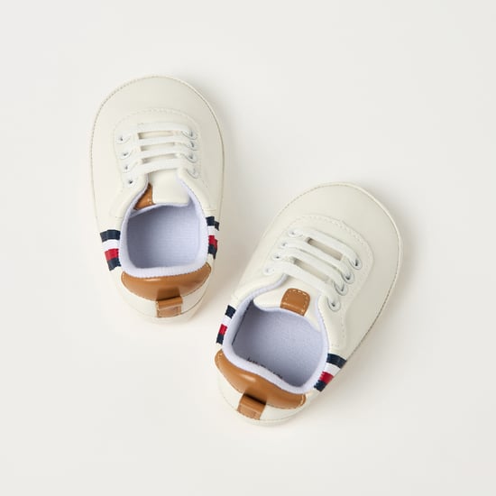Juniors Panelled Booties with Lace-Up Closure