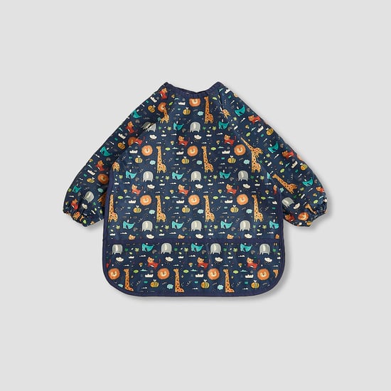 Juniors Animal Print Baby Bib with Long Sleeves