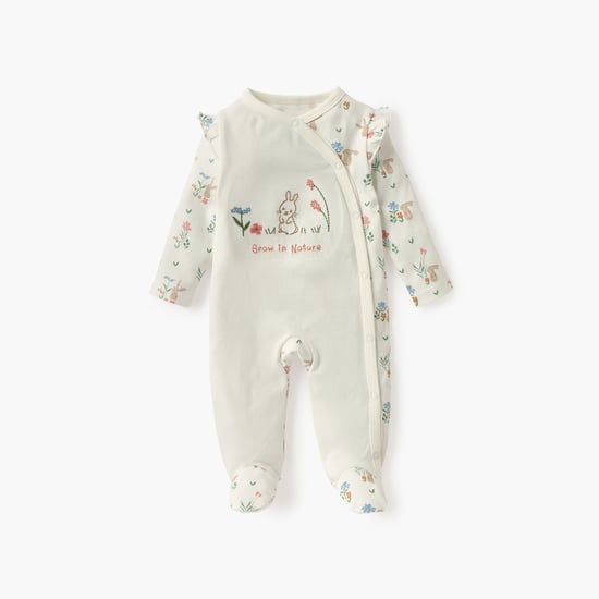 Juniors Embroidered Sleepsuit with Button Closure