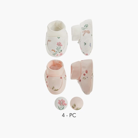 Juniors Printed Slip-On Booties - Set of 2