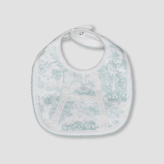Giggles Printed Bib with Button Closure