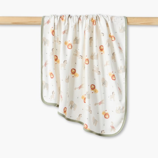 Juniors Animal Print Receiving Blanket