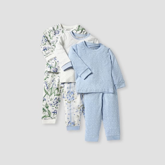 Juniors Printed T-shirt and Pyjamas - Set of 3