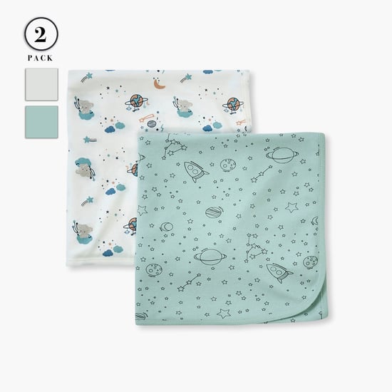 Juniors Printed Receiving Blanket - Set of 2