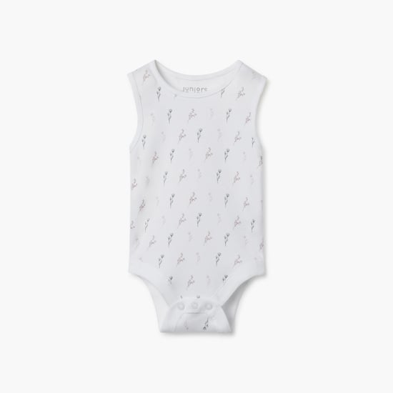Juniors Printed Sleeveless Bodysuit - Set of 3