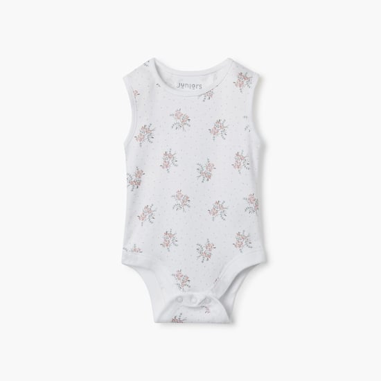 Juniors Printed Sleeveless Bodysuit - Set of 3