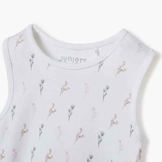 Juniors Printed Sleeveless Bodysuit - Set of 3