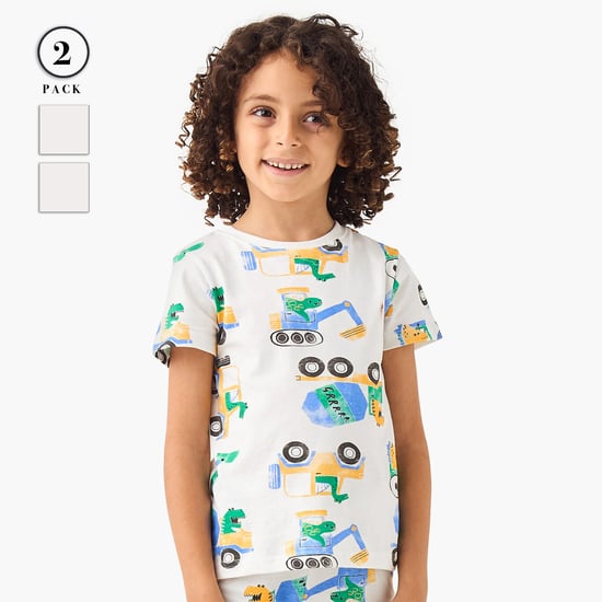 Juniors All-Over Print T-shirt and Pyjama Set