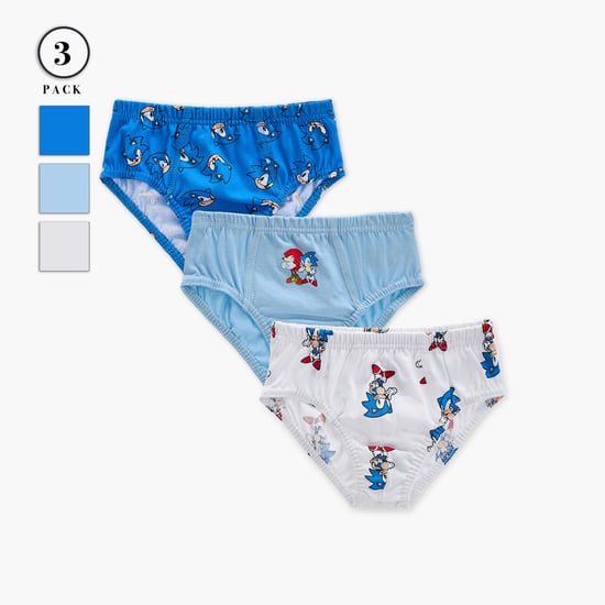 Juniors Sonic the Hedgehog Print Briefs - Set of 3