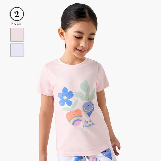 Juniors Printed T-shirt and Pyjama Set