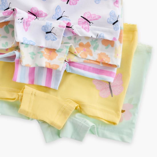 Juniors Printed Boyshorts with Elasticated Waistband - Set of 5