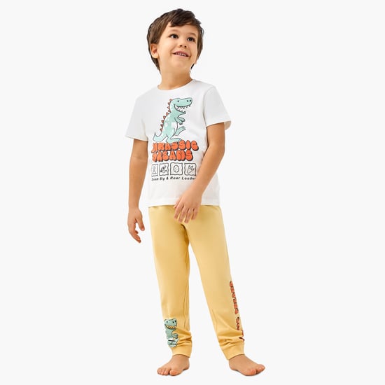 Juniors Dinosaur Print T-shirt and Pyjama Set