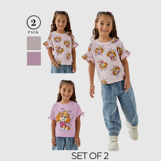Juniors Skye Print T-shirt with Short Sleeves - Set of 2