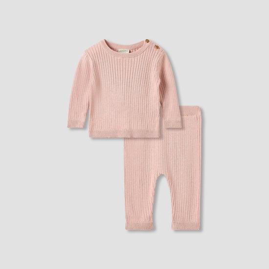 Juniors Ribbed T-shirt and Pyjama Set