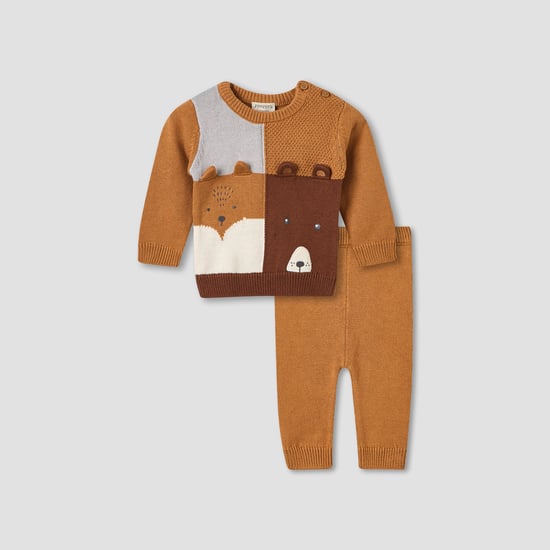 Juniors Applique Sweater with Pants Set