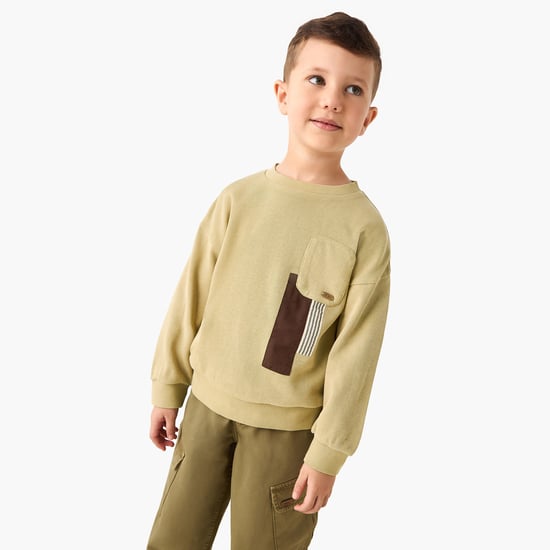 Juniors Textured Pullover with Pocket