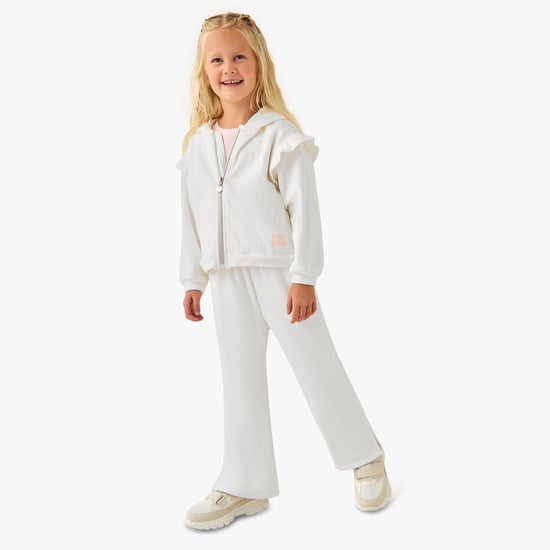 Juniors Textured Jacket and Track Pants Set