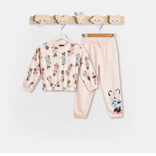 Minnie Mouse Print Sweatshirt and Joggers