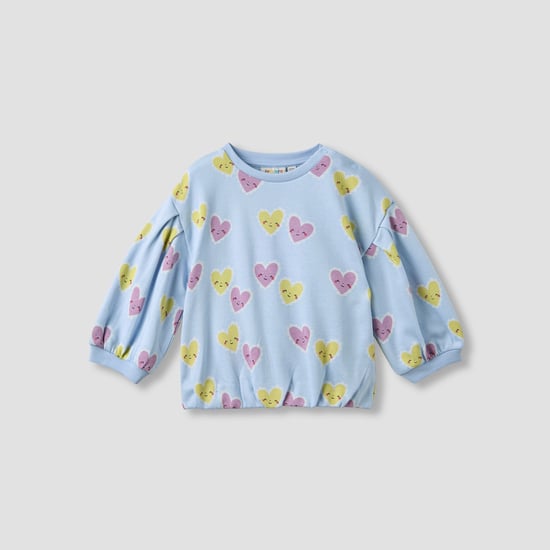 Juniors Heart-Print Sweatshirt