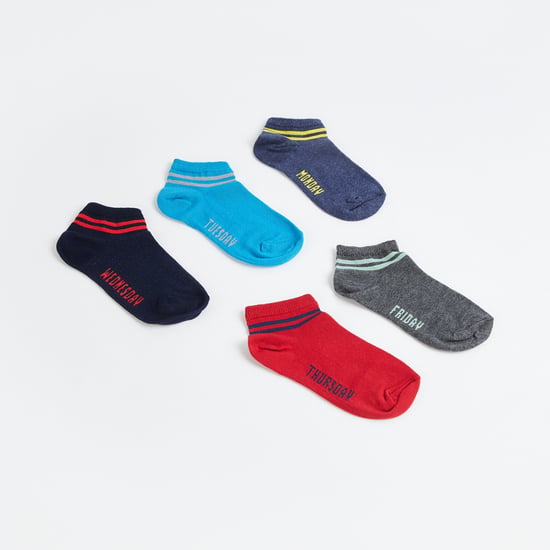 Juniors Printed Ankle Length Socks - Pack of 5