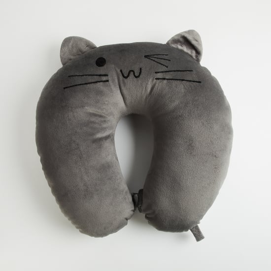 Juniors Cat Applique Neck Pillow
